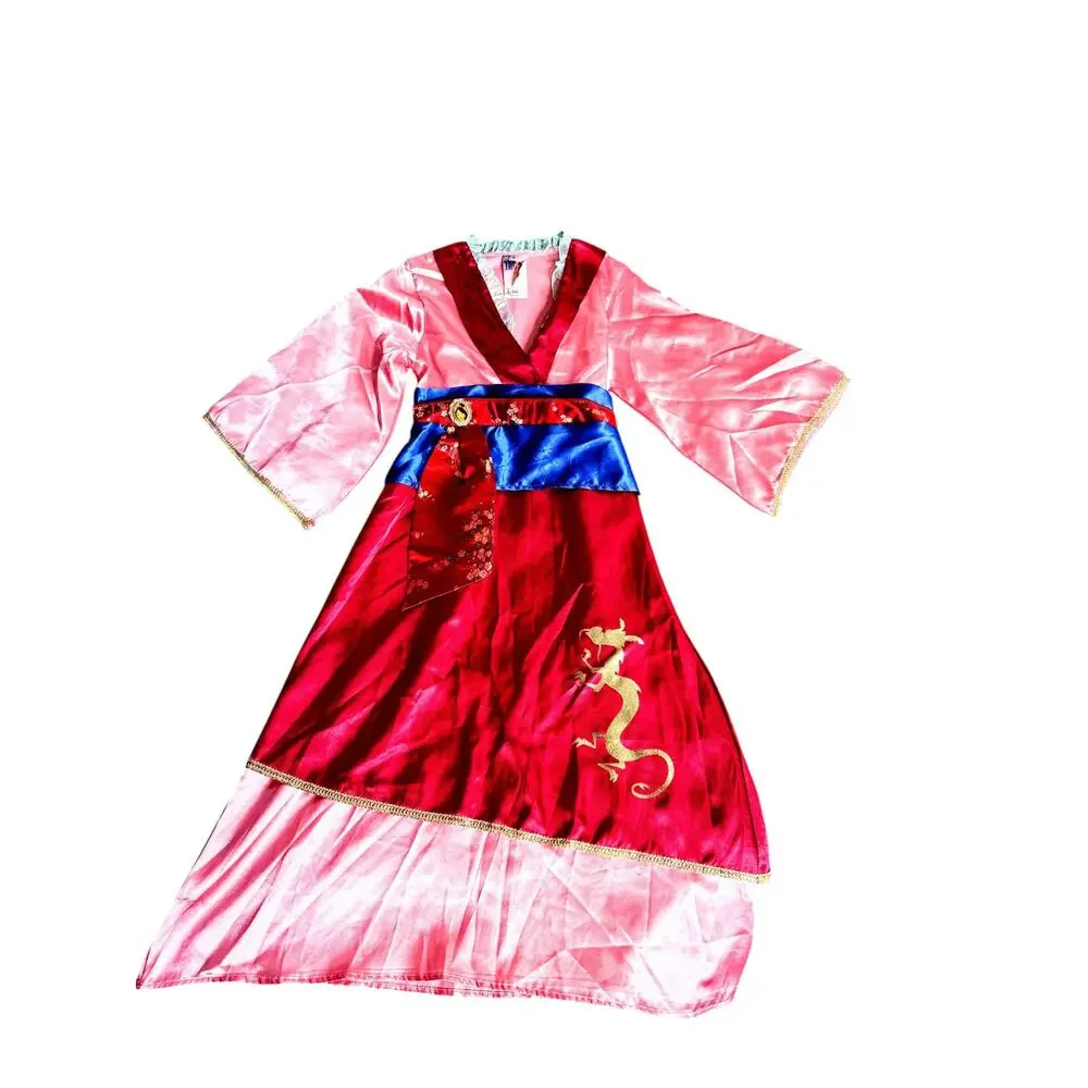 Disney Store Princess Mulan Costume Kimono Dress Up Gown Girls [7-8]